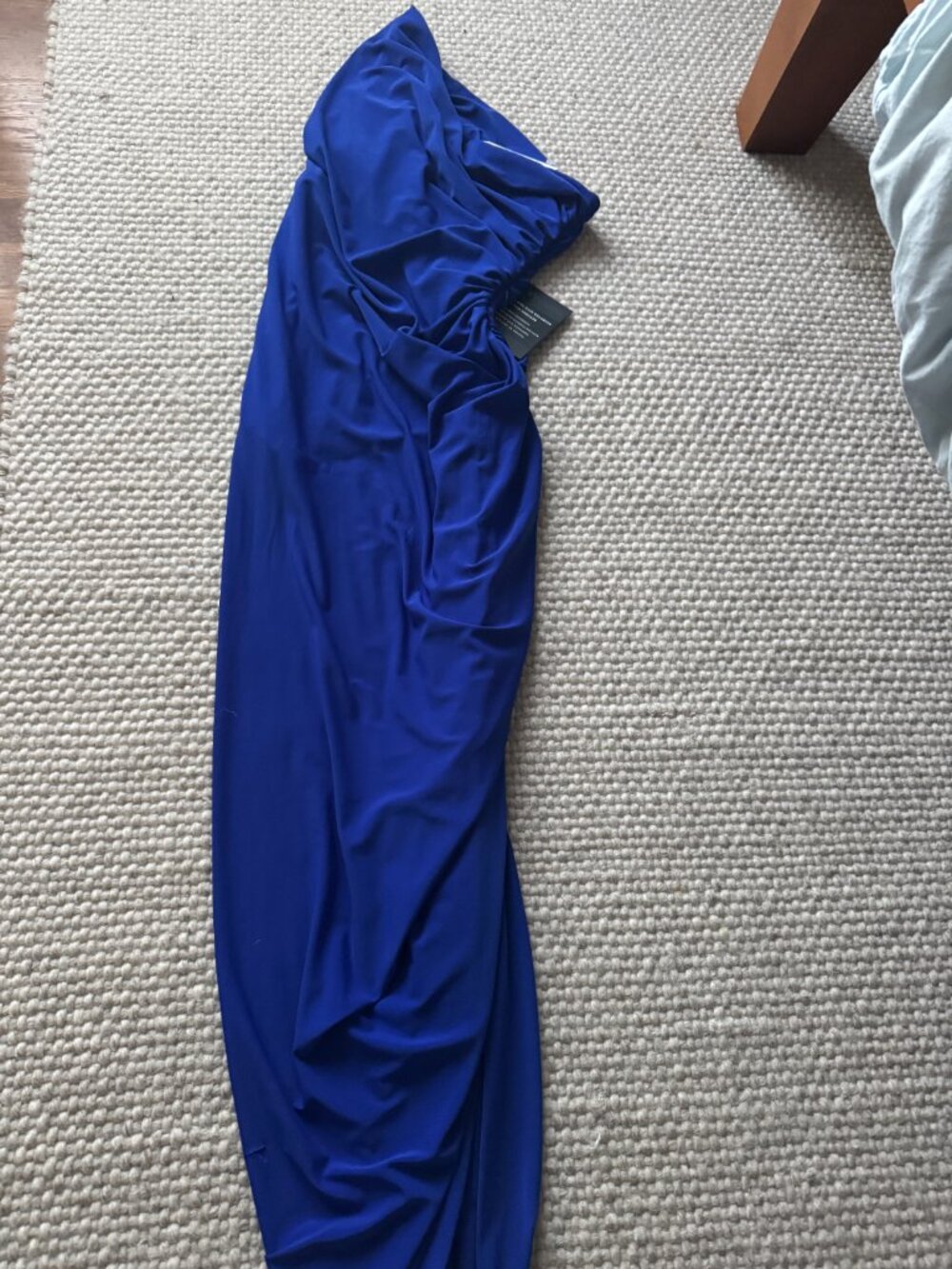 Norma Kamali Diana Strapless Ruched Jersey Midi Dress